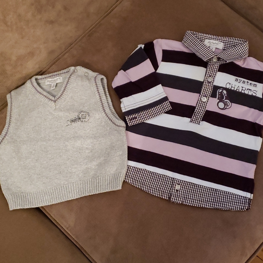 ALPHABET Baby 👶 Top Vest Cotton Size 6M